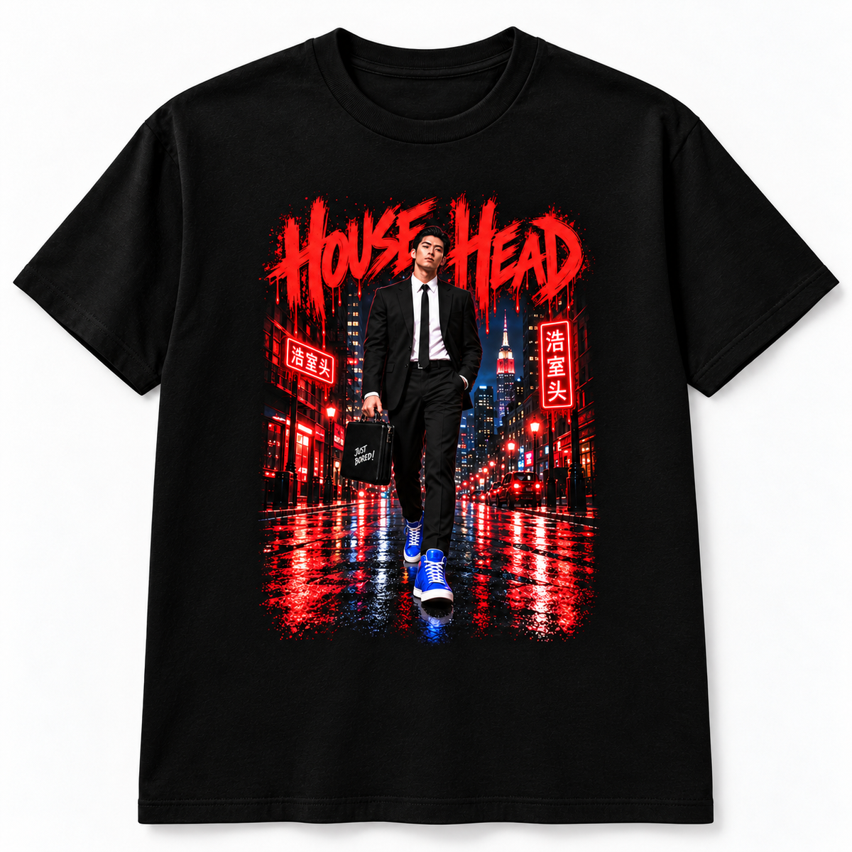 Mr Tokyo House Head Tee-JUST BORED!™
